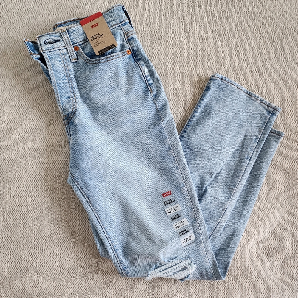 Levi's Blue Straight Leg Jeans with Classic Fit